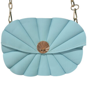 Torebka damska Muszelka Massimo Contti skóra ekologiczna Niebieska