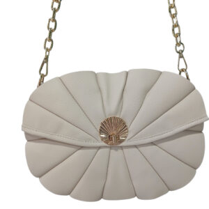 Torebka damska Muszelka Massimo Contti skóra ekologiczna Beżowa