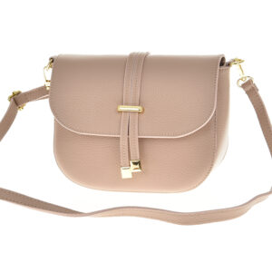 MAŁA SKÓRZANA LISTONOSZKA CIEMNY RÓŻ DAMSKA MADE IN ITALY TS43-03