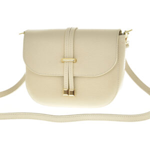 MAŁA SKÓRZANA LISTONOSZKA BEŻOWY DAMSKA MADE IN ITALY TS43-03