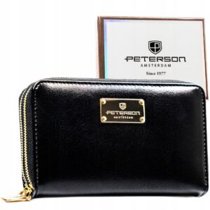 Portfel Damski Peterson skóra ekologiczna czarny -PTN007-SF7/2776
