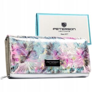 Duży portfel Damski PETERSON Skórzany RFID Różowy PTN PX20-1-NPK/4481 PINK