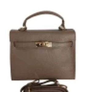 Damska Torebka kuferek Skóra Naturalna Vera Pelle brązowa