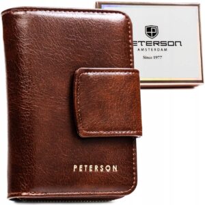 Portfel Damski Peterson skóra ekologiczna ciemny brąz PTN009-HF/1541