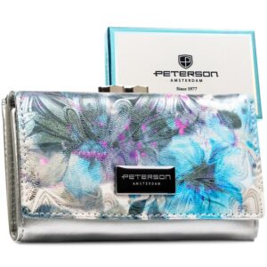 Portfel Damski skóra naturalna PETERSON PTN PX23-NPK/4559 BLUE