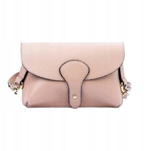 Damska Torebka Skórzana listonoszka Vera Pelle Luka 24-076 Dollaro Pudrowy róż