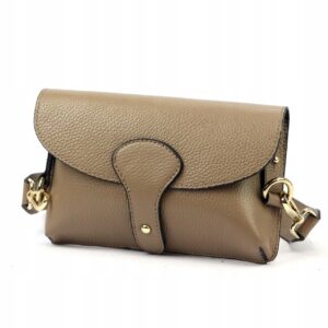 Damska Torebka Skórzana listonoszka Vera Pelle Luka 24-076 Dollaro Taupe