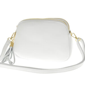 Listonoszka Damska Borse in Pelle skóra naturalna Biała