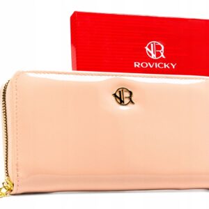 Duży Portfel damski ROVICKY RÓŻOWY ekoskóra R-PRK-01-U8-6345 PINK