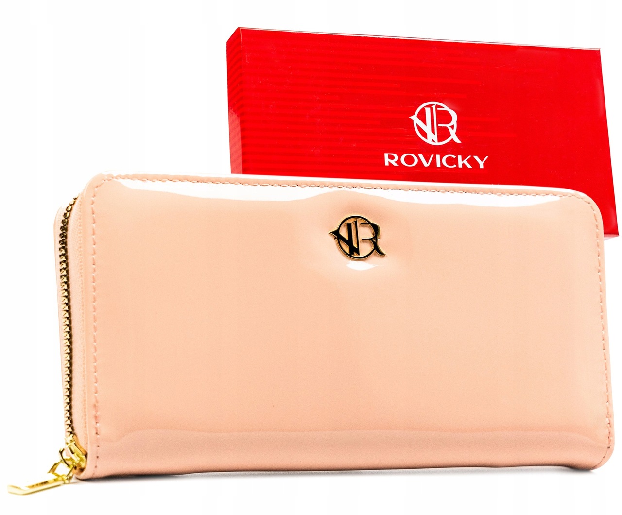 Duży Portfel damski ROVICKY RÓŻOWY ekoskóra R-PRK-01-U8-6345 PINK