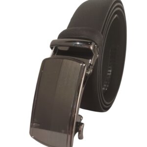 Męski pasek skórzany Alessandro Paoli klamra automat czarny 54-557 120 cm