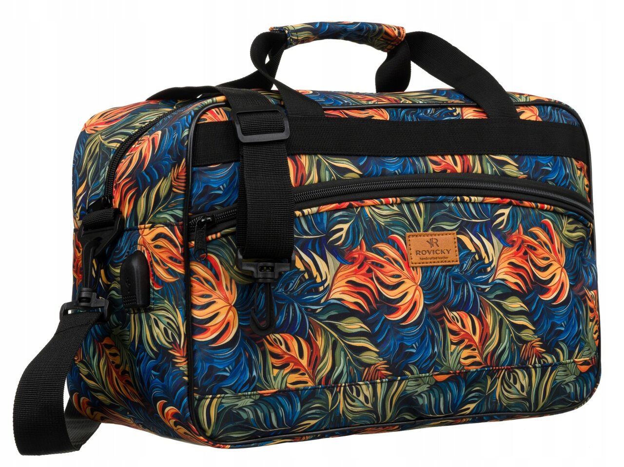 Torba do samolotu bagaż podręczny 40x20x25 cm Rovicky 20L z paskiem USB