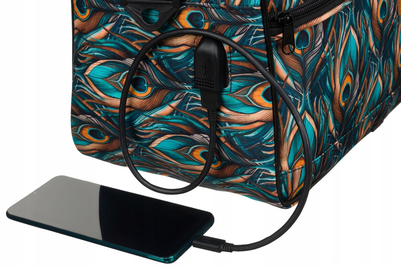 Torba do samolotu bagaż podręczny 40x20x25 cm Rovicky 20L z paskiem USB - obrazek 5