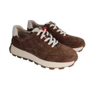 Sneakersy damskie GOODIN Brązowe skóra naturalna zamszowa